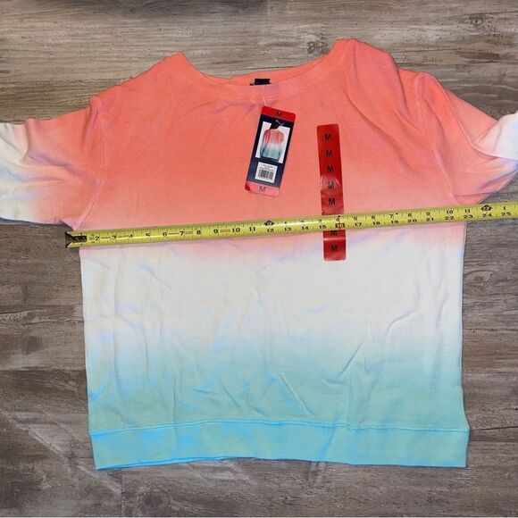 NWT SPLENDID WAFFLE weave thermal ombre long sleeve top size M - Picture 3 of 4